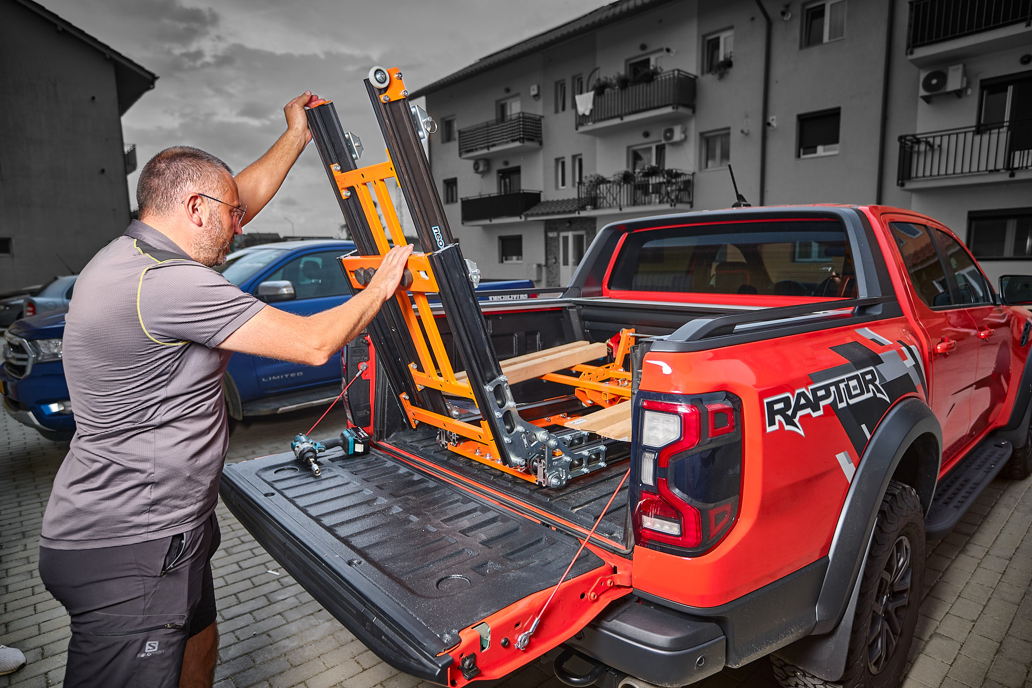 AUN 250 Motorcycle Loading Ramp Folding